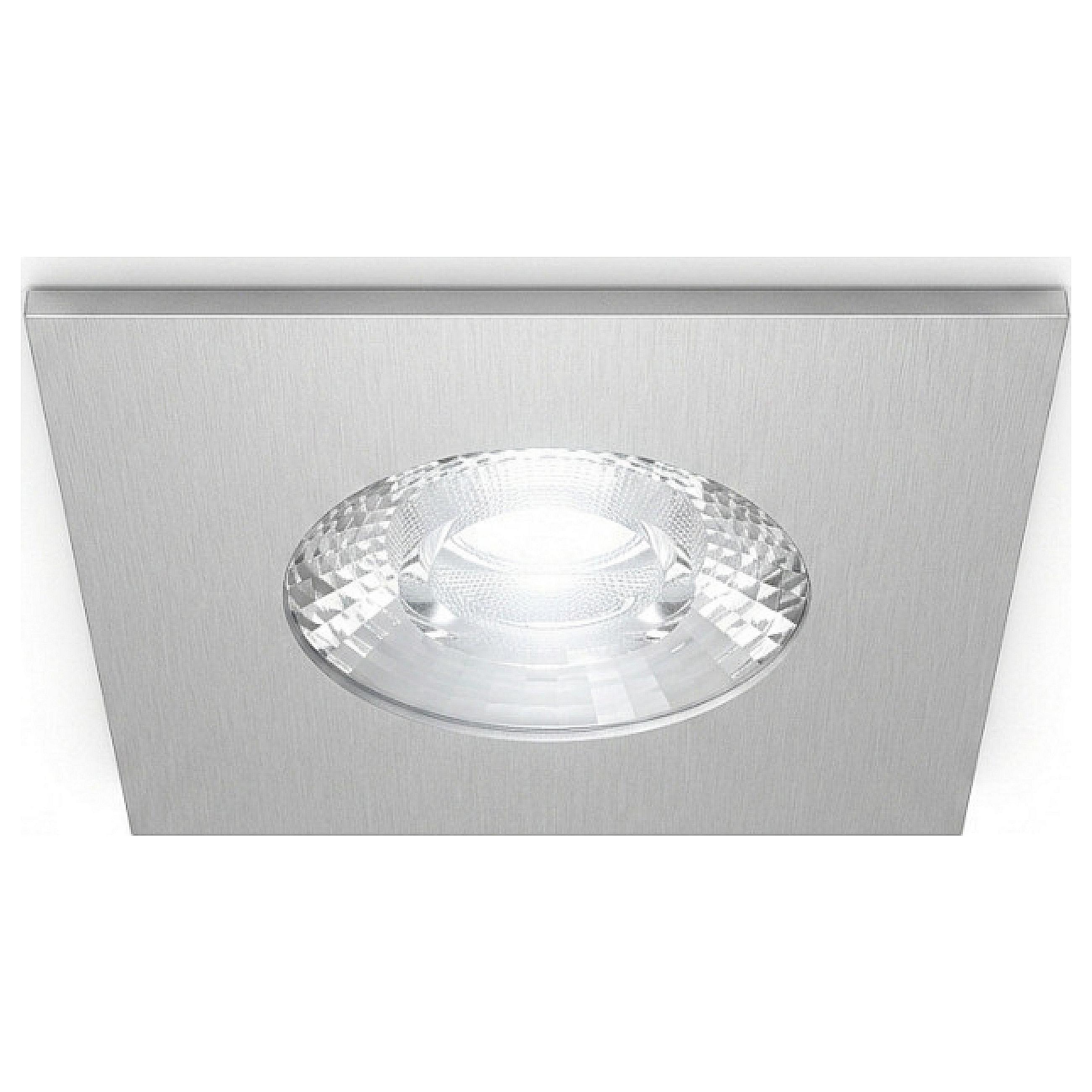 LED loftindbygningsspot Synergy 21 Helios - sølv, kvadratisk, neutralhvid