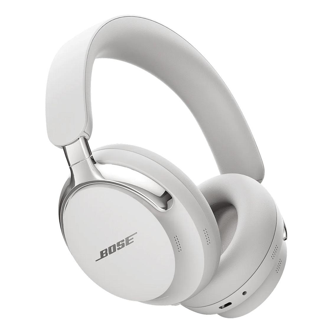 Bose QuietComfort Ultra - 2nd Gen - hovedtelefoner med mik. - fuld størrelse - Bluetooth - kablet, trådløs - aktiv støjfjerning - 3,5 mm jackstik - hvid
