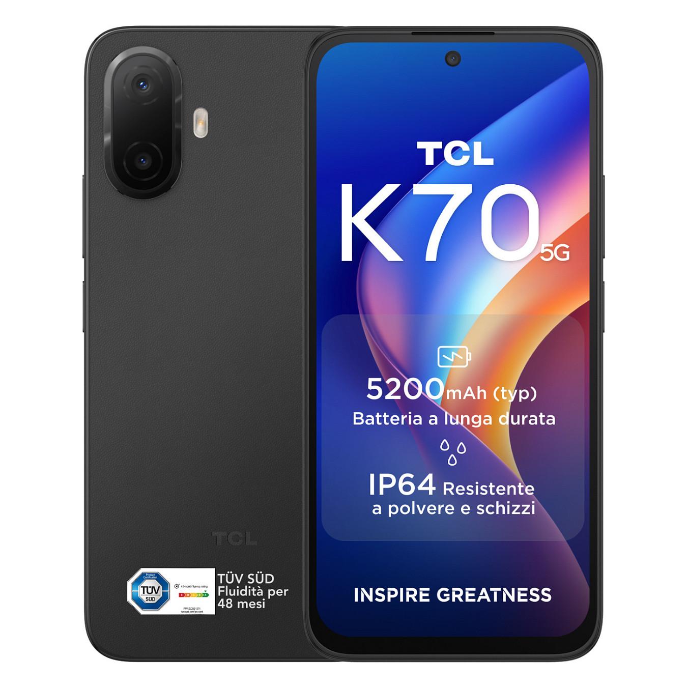 TCL K70 5G 4/128 GB - Midnight Black smartphone