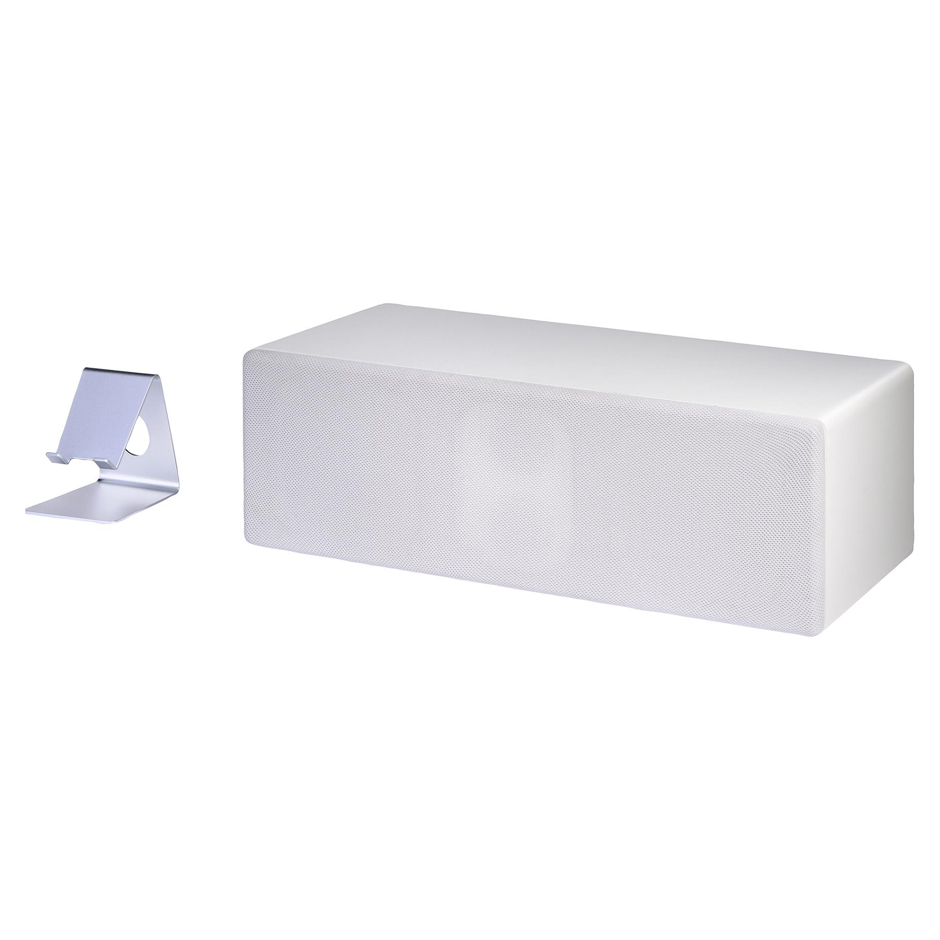 TERRATEC Concert BT 1 bærbar stereohøjttaler med Bluetooth, AUX og USB-opladning - hvid