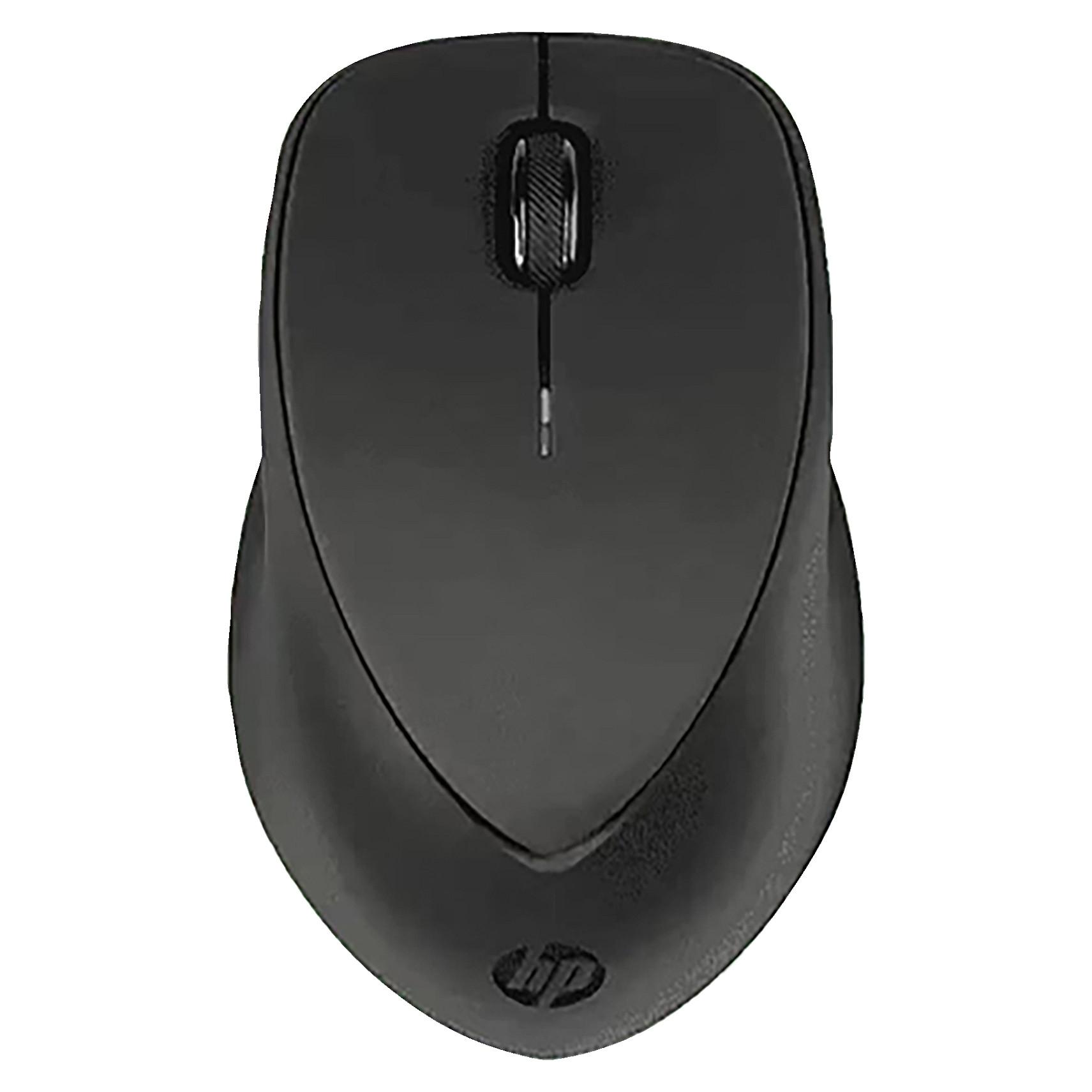 HP Premium - Mus - højre- og venstrehåndet - laser - 3 knapper - trådløs - 2.4 GHz - trådløs modtager (USB) - sort