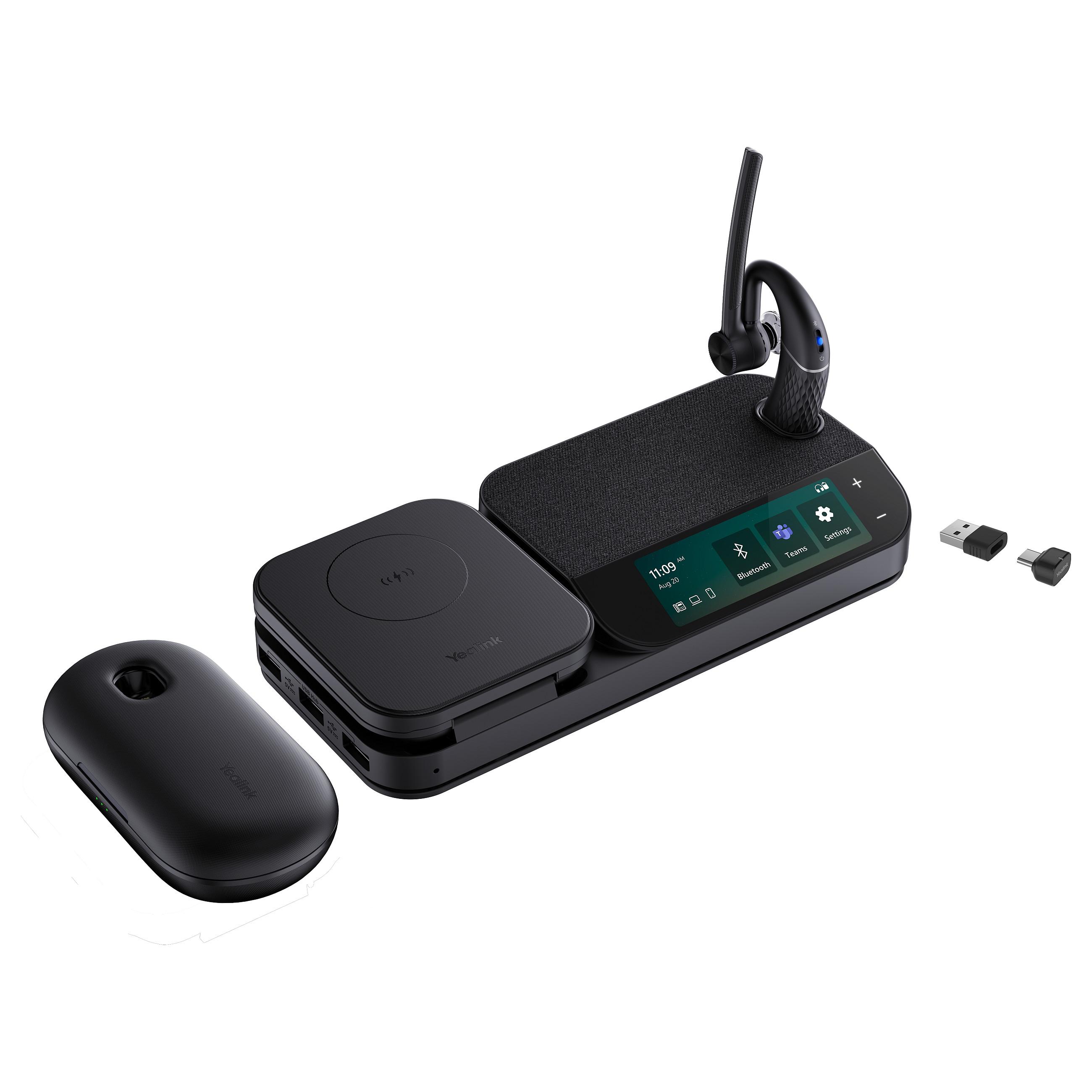 Yealink BH71 Workstation Pro USB-C/A trådløst mono-headset til kontor og callcenter, sort