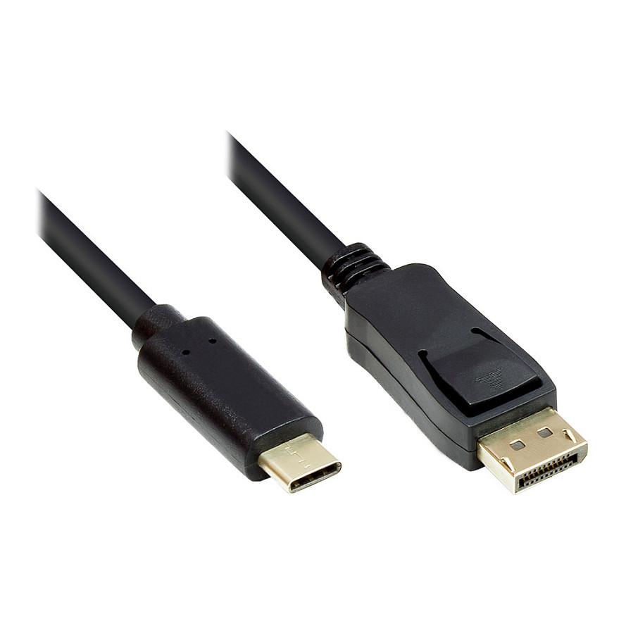 Adapterkabel USB-C til DisplayPort GC-M0105 - sort 1 m