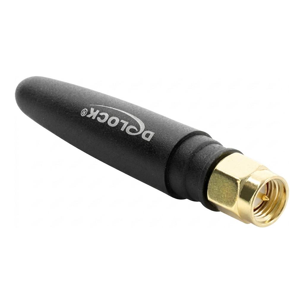 Delock LTE Antenna SMA plug 1.82 dBi omnidirectional fixed black