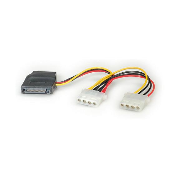 Intern Y-strømkabel ROLINE SATA til 4-polet HDD 0,2 m