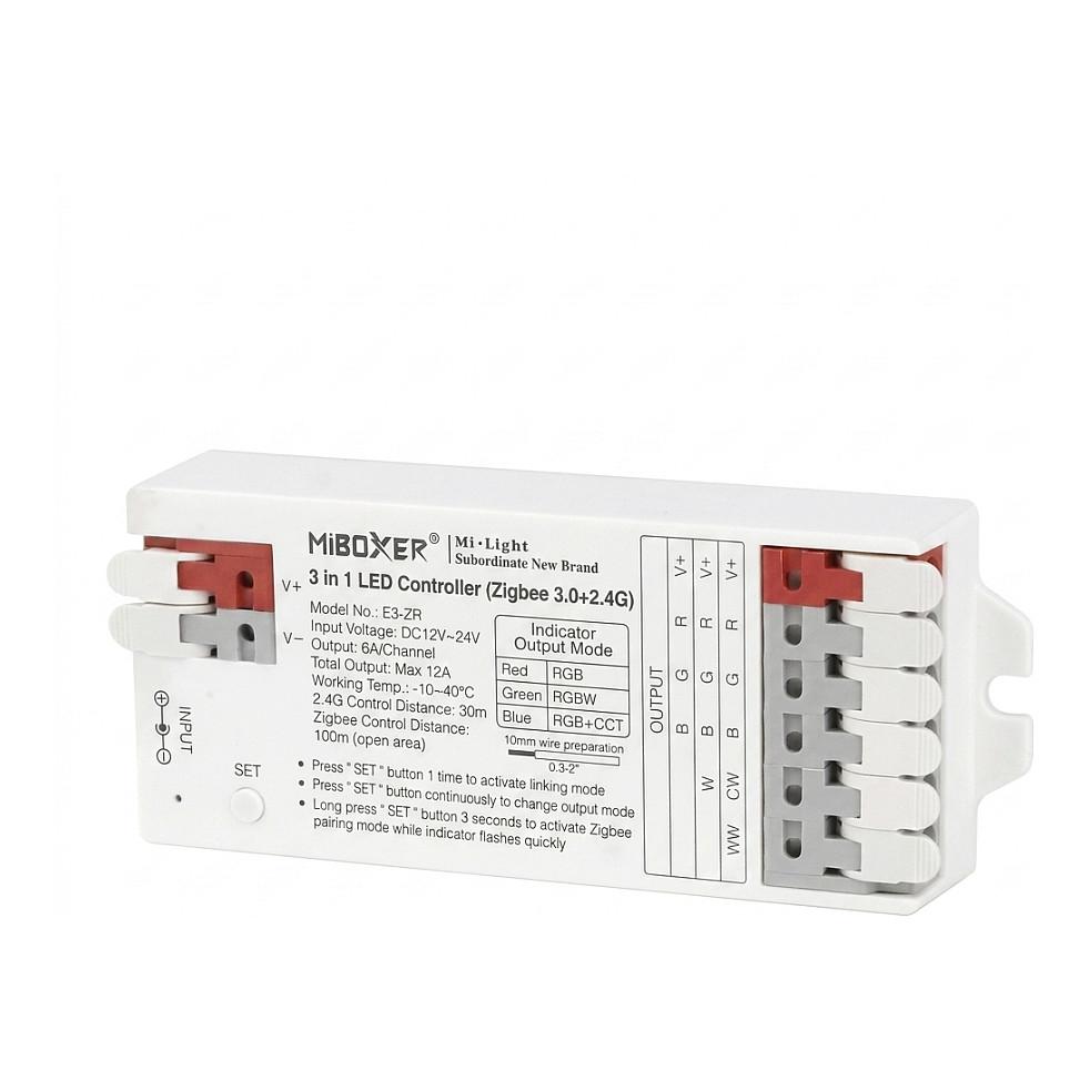 Miboxer LED Controller - 3-in-1 - RGB-CCT - DC12/24V - Zigbee 3.0
