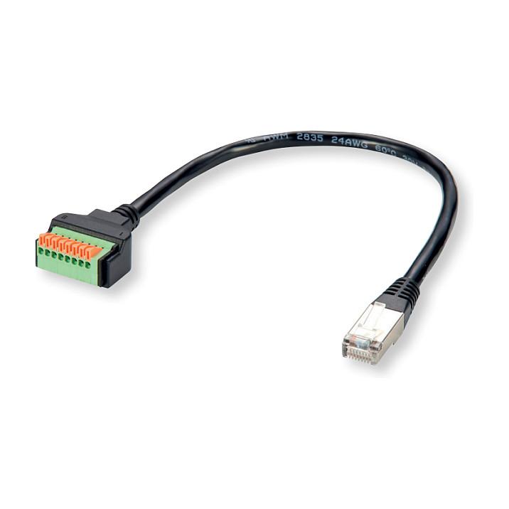 Kabeladapter ROLINE 12.02.1171 RJ45 han til terminalblok