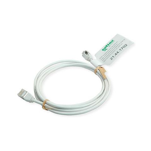 Netværkspatchkabel ROLINE GREEN Cat.6A U/FTP LSOH slim - grå, 0,3 m