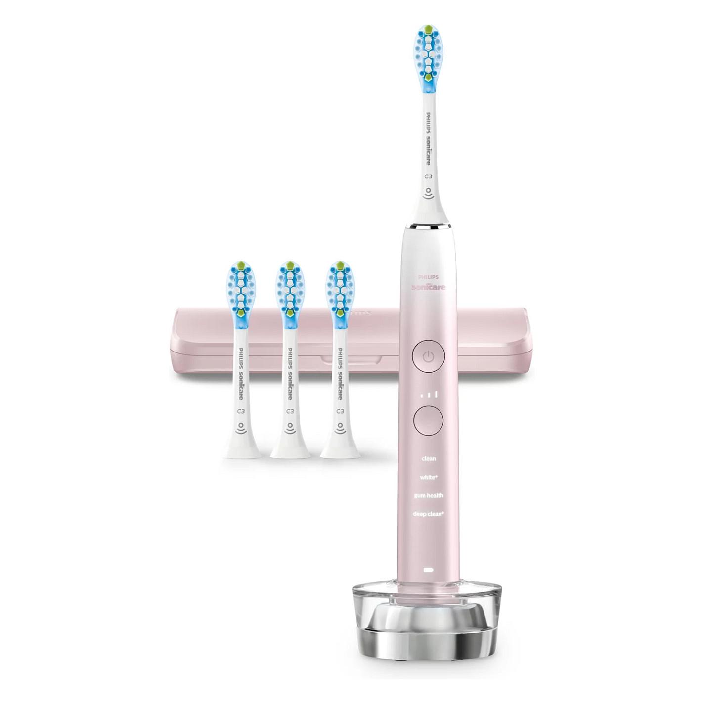 Philips Eltandbørste Sonicare DiamondClean 9000 HX9911 - tooth brush - silk pink to white gradient