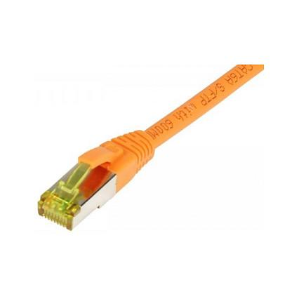 Patchkabel RJ45 CAT6A 500Mhz 10m orange SSTPSFTP TPELSZHUltraflex AWG26 mit CAT7 Rohkabel Synergy 21