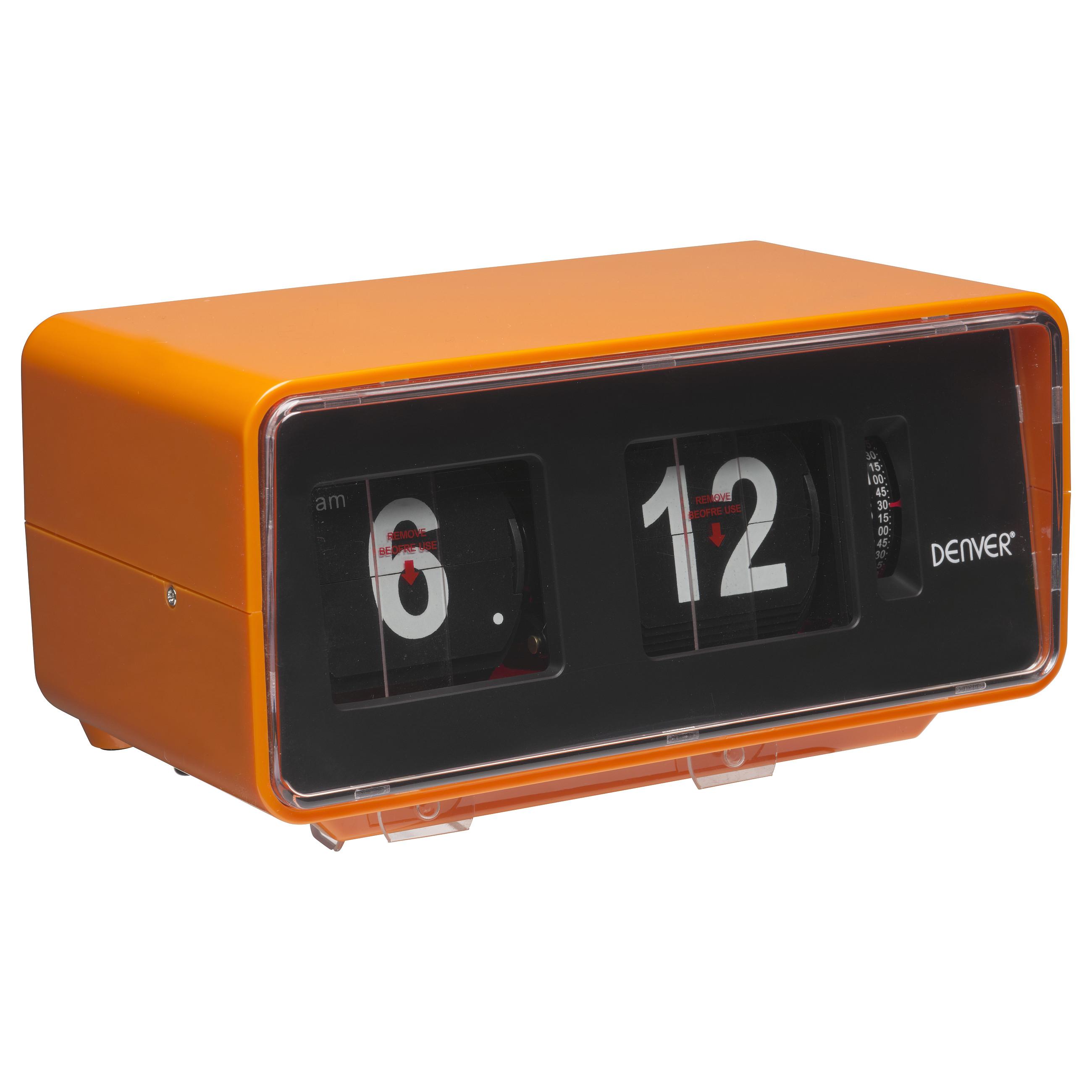 Denver CR-425 flip-ur/radio - orange FM clockradio