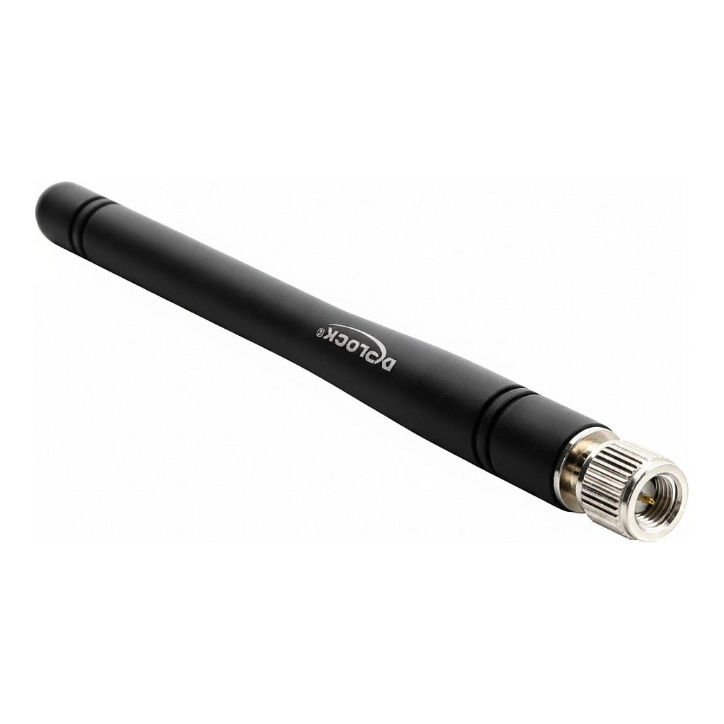 LTE-antenne DeLOCK SMA-stik 1,0 - 5,23 dBi omnidirektionel stiv - sort