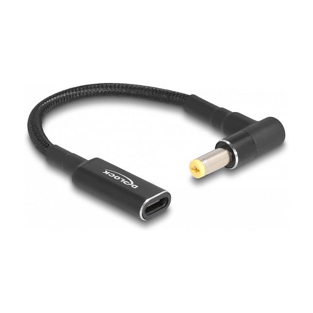 DeLOCK - power connector adaptor - USB-C (power only) to DC jack 5.5 x 1.7 mm - 15 m