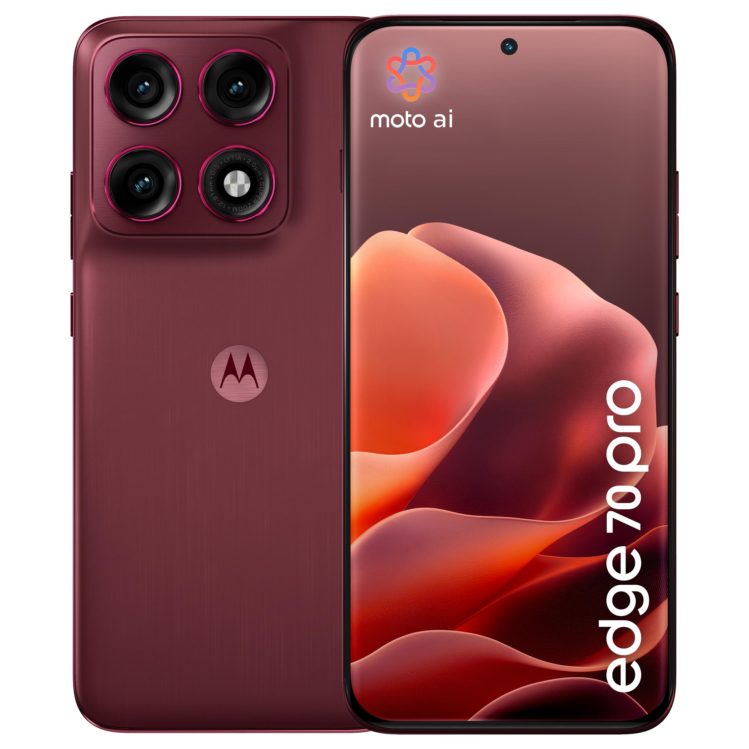 Motorola Edge 70 Pro 5G Smartphone - 6.8", 8GB RAM, 256GB - Pantone Zinfandel