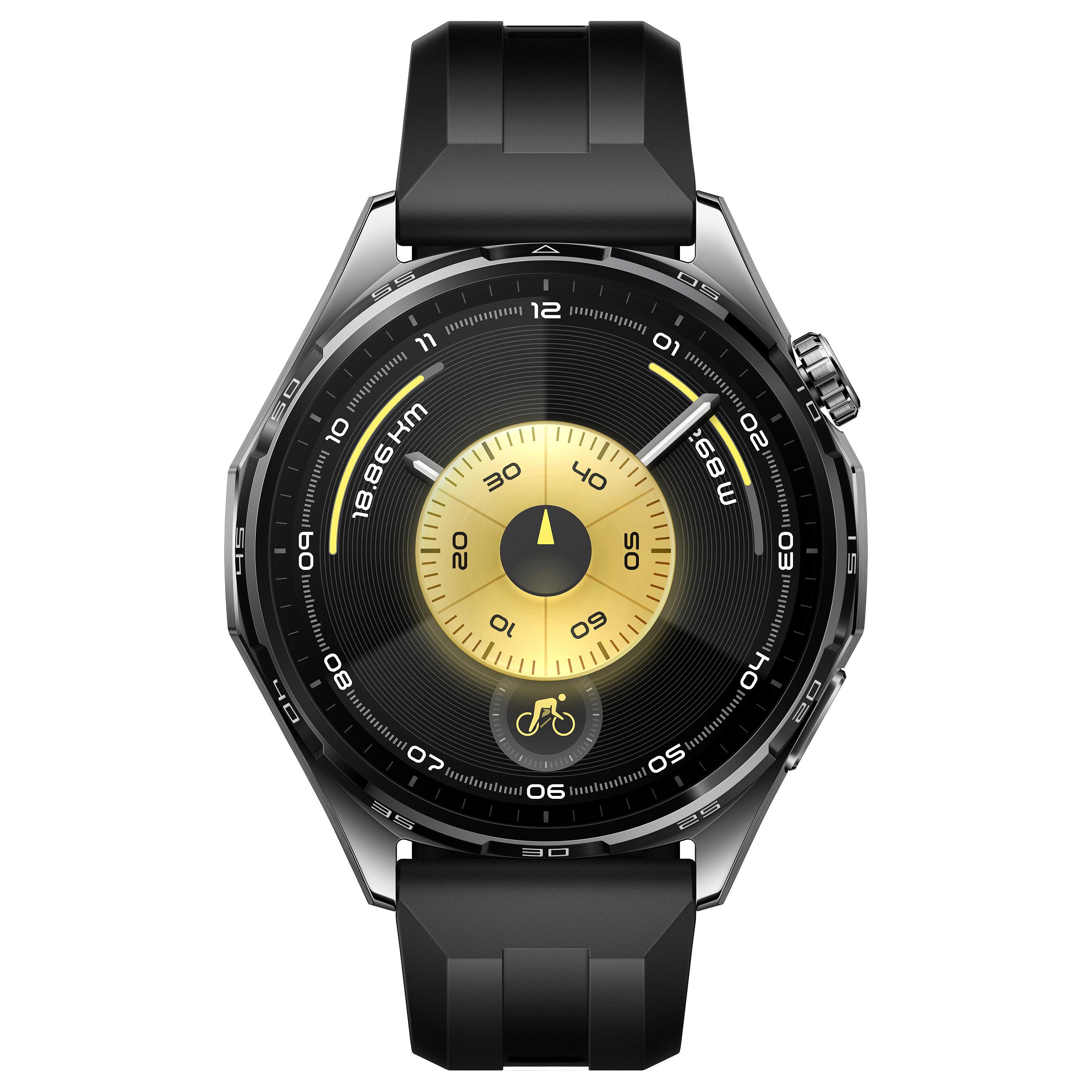Huawei WATCH GT 6 smartwatch 46 mm 1,47 AMOLED, sort fluorelastomerrem