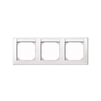 3-fags ramme Merten 471319 pws med mærkningsholder - blank
