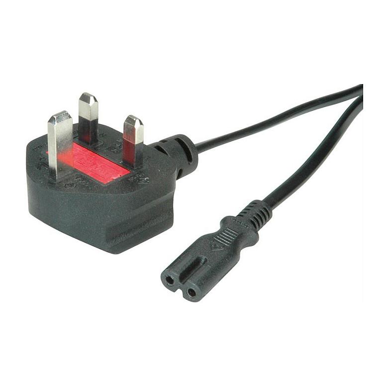 Strømkabel VALUE 19.99.2017 UK til IEC 320 C7 - sort