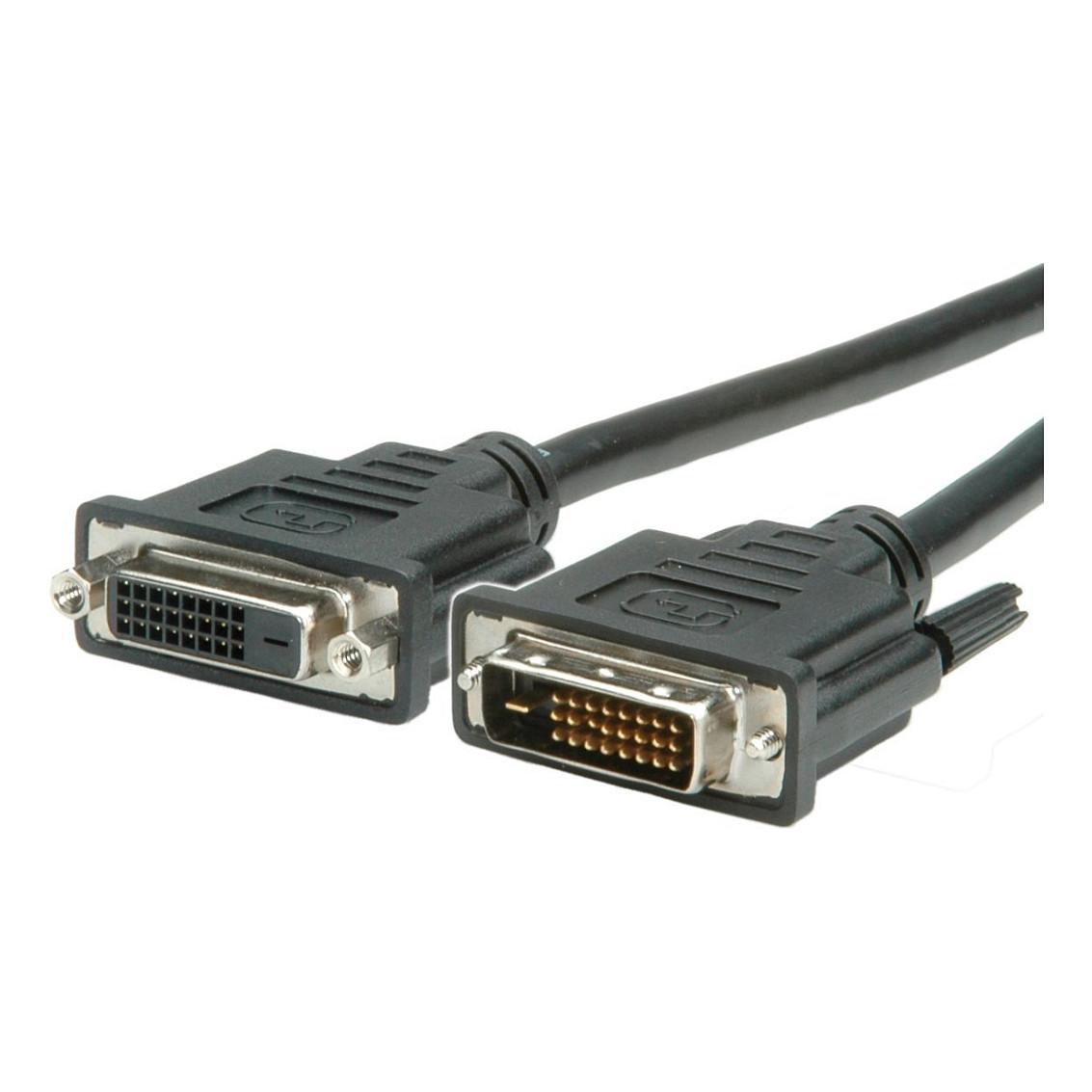 DVI-D forlængerkabel VALUE 24+1 Dual Link 3 m - sort
