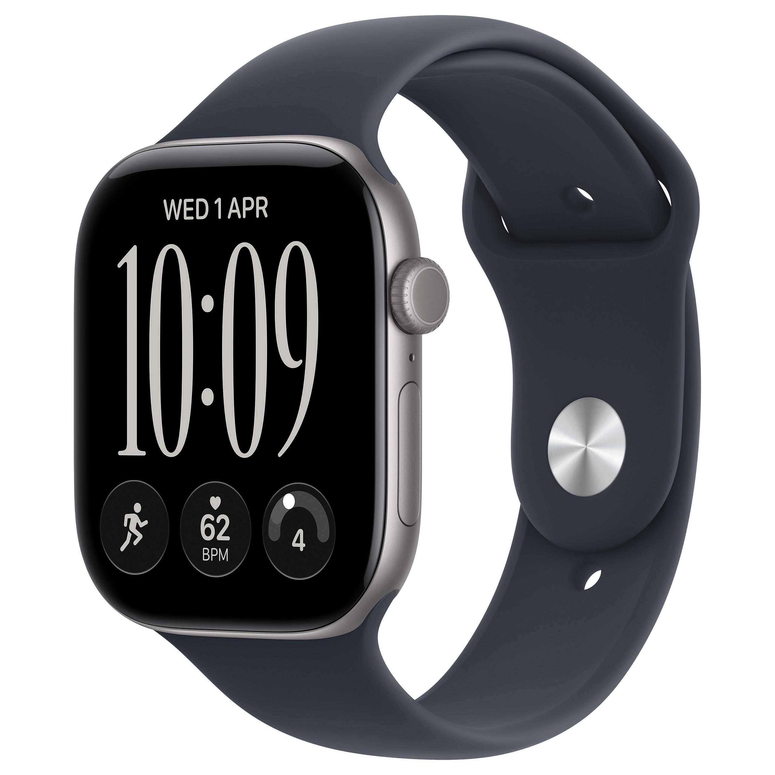 Išmanusis laikrodis Apple Watch Series 12 GPS 42mm Kosmine pilka Aliuminio Case with Navy Melyna Sport Band - S/M