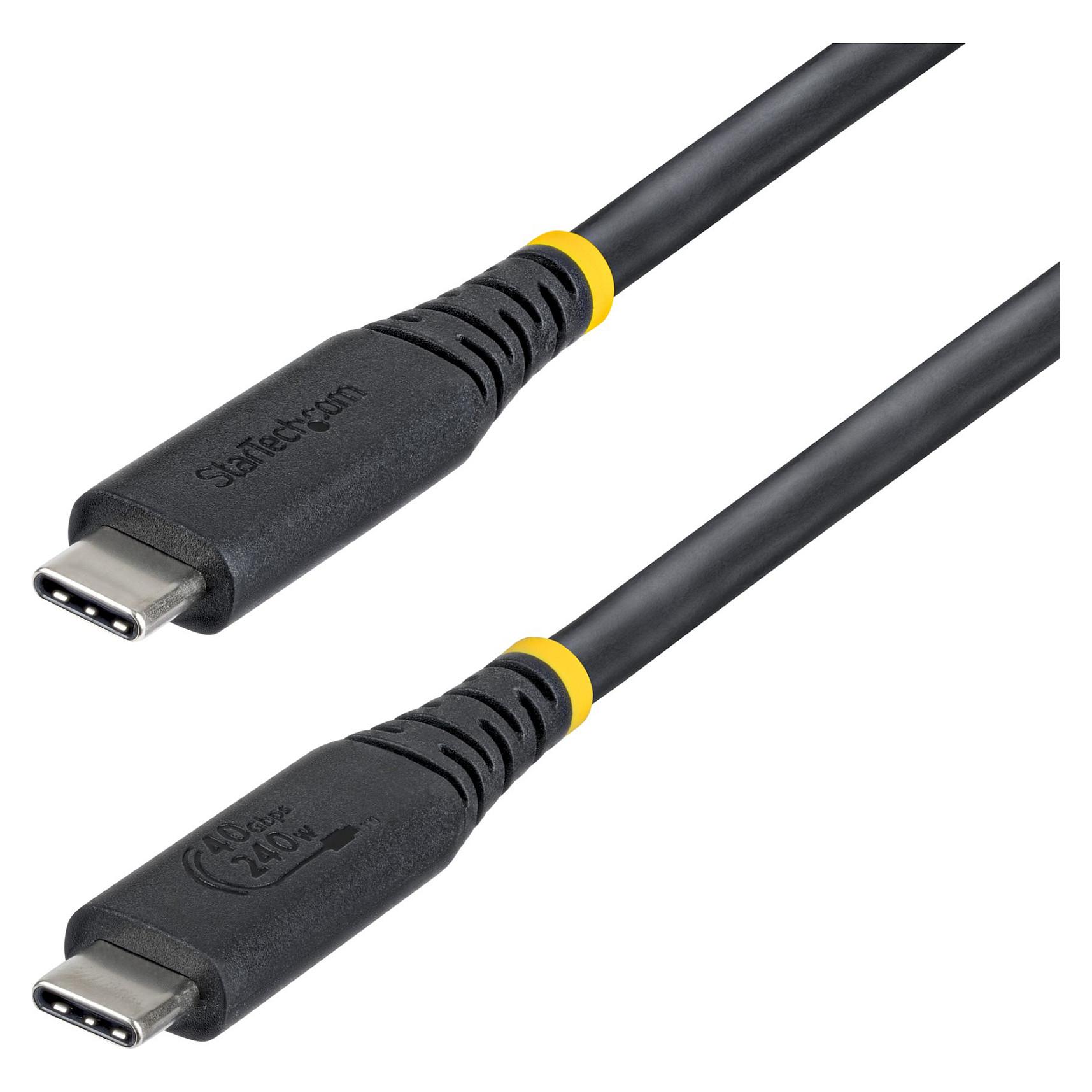 StarTech.com CC1M40GUSB4TP USB-C to USB-C to USB-C 1m Sort