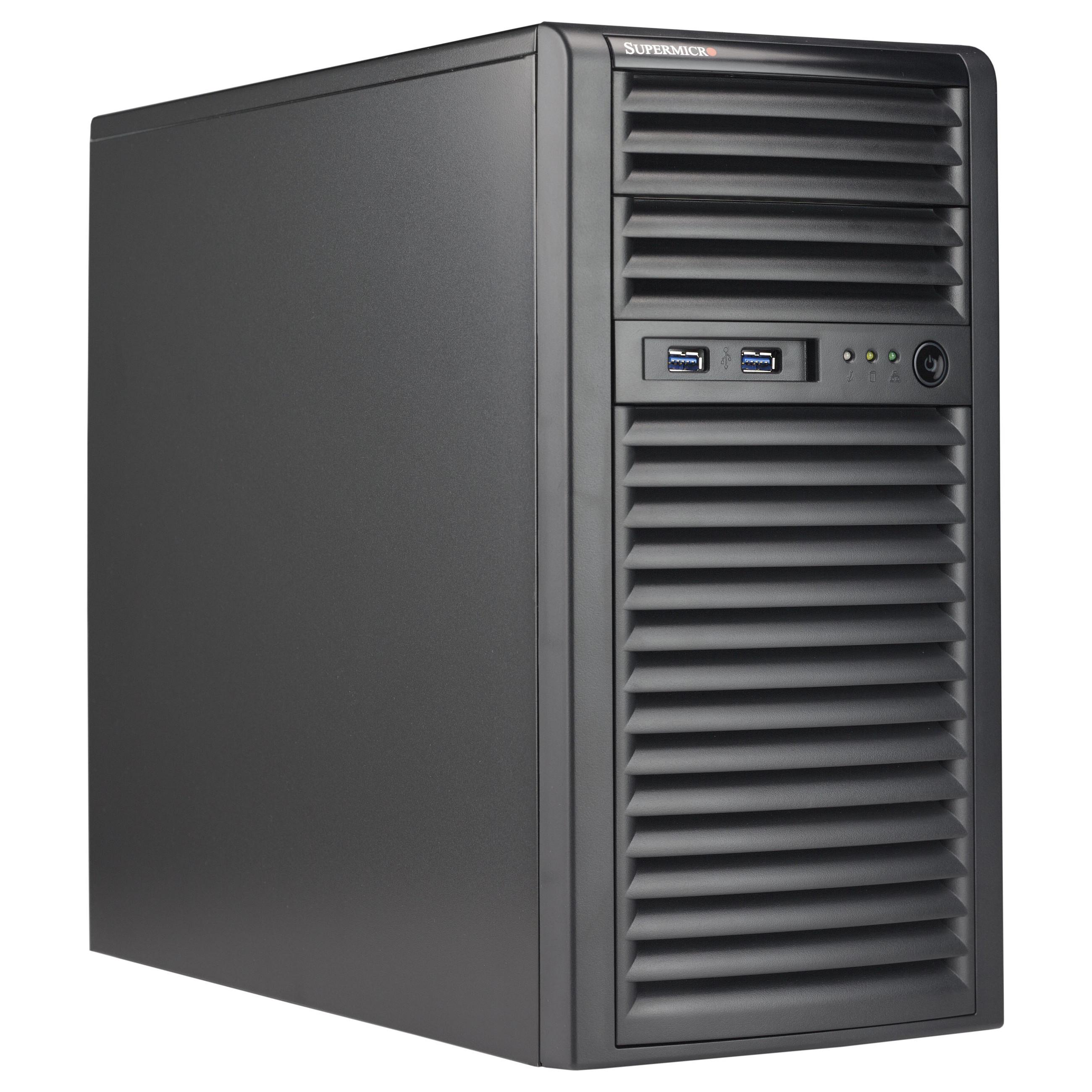 Supermicro CSE-731I-404B Mini Tower serverkabinet sort med 400 W strømforsyning