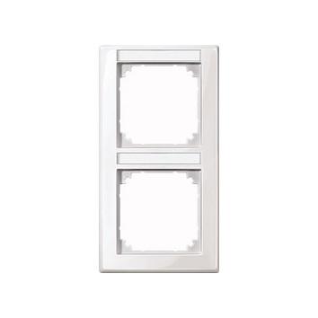 Elramme Merten 470219 2-fags med skilt - hvid, blank