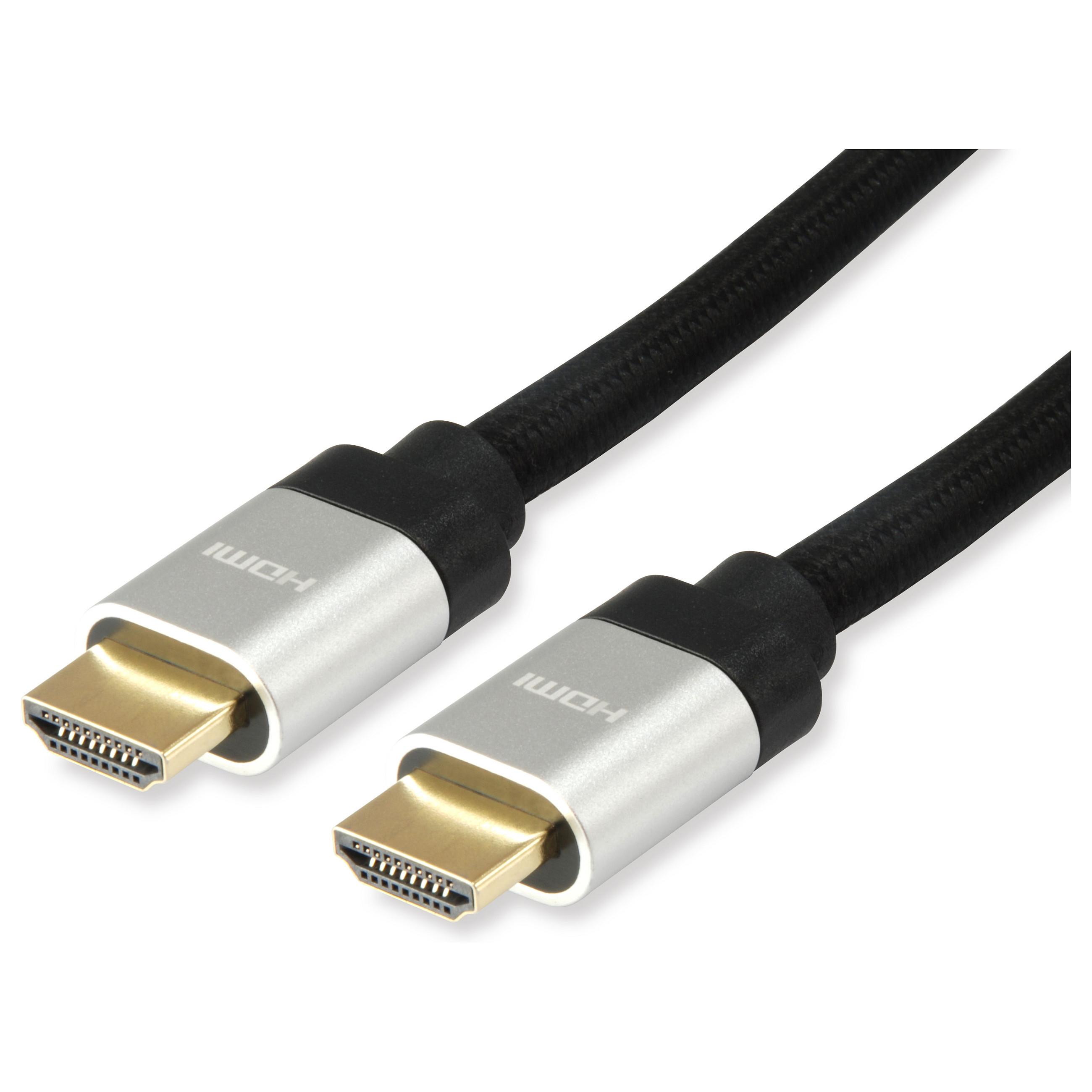 HDMI-kabel Equip 119380 HDMI 2.1 Ultra High Speed 1 m - sort