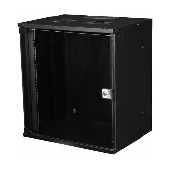 Equip EWM-12-5440-B, Vægmonteret stativ, 12U, Nøglelås, 12,5 kg, Sort
