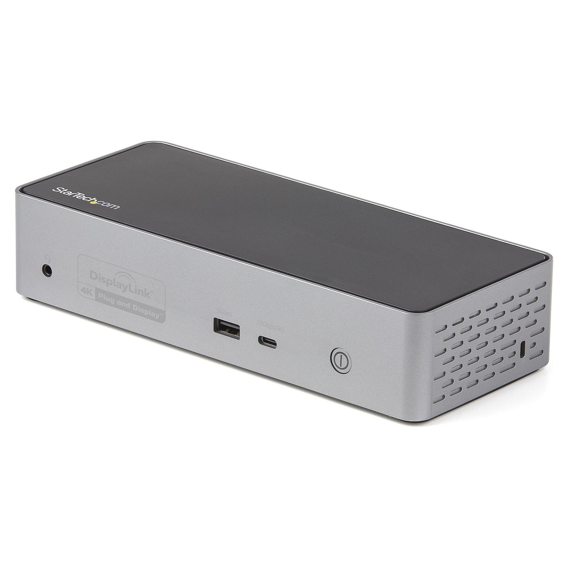 Startech USB-C Dock, 4K 60Hz Quad Monitor DisplayPort & HDMI, Universal USB C Docking Station with 100W Power Delivery Charging, USB Hub w/ 1x USB Type-C & 3x USB-A, Ethernet, Audio - Thunderbolt 3 Compatible (DK31C4DPPDUE) - Dockingstation - USB-C 3.2 Gen 2 / Thunderbolt 3 - 4 x DP, 4 x HDMI - 1GbE - United Kingdom, Europa