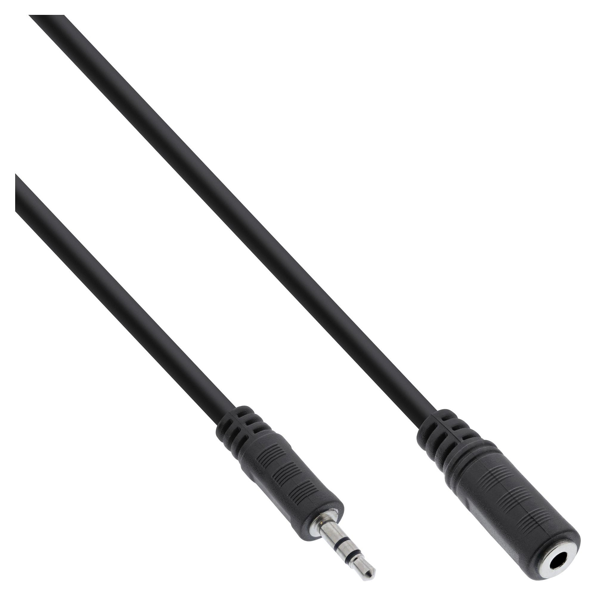 Klinkeforlængerkabel InLine 3,5 mm stereo han/hun - 5 m