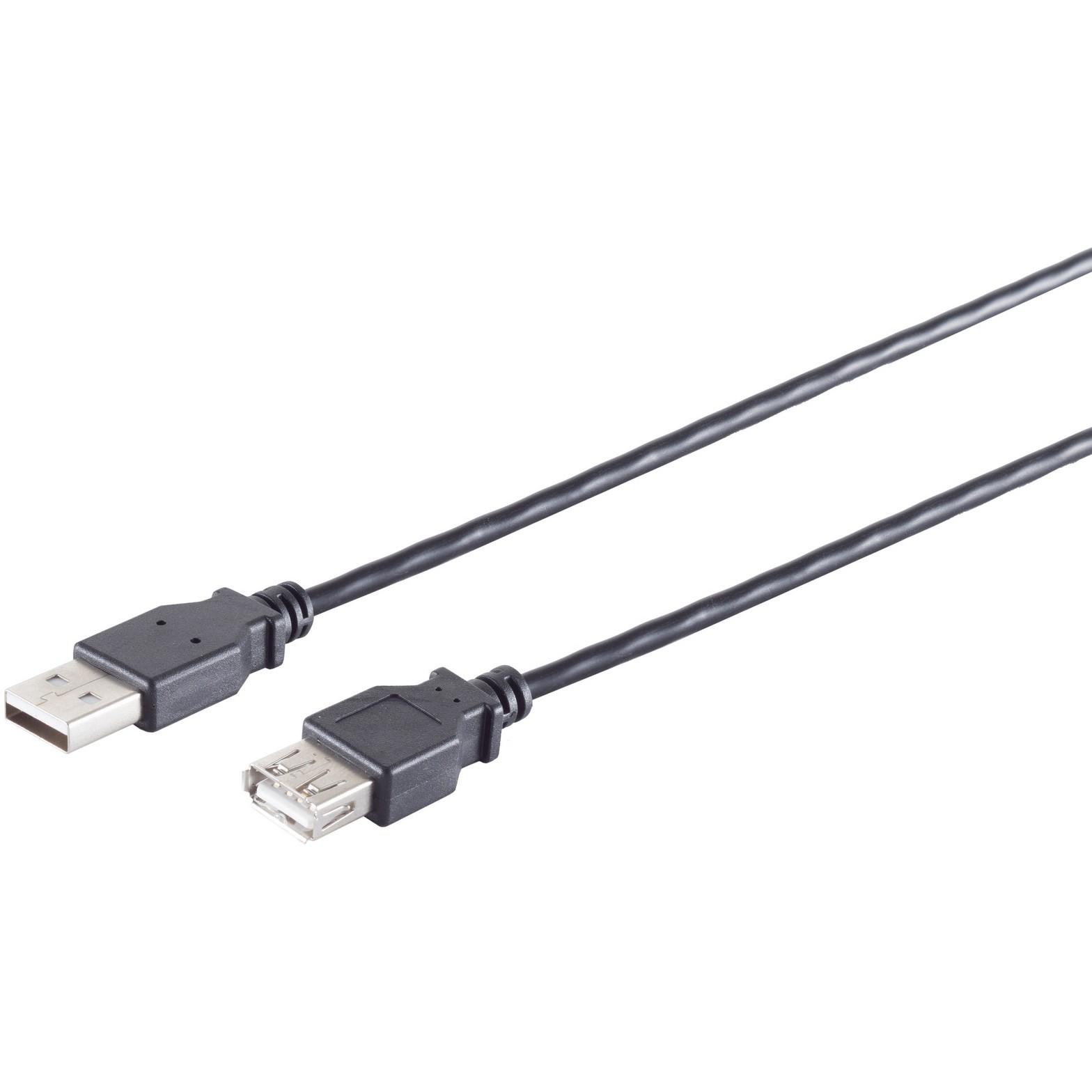 S/CONN maximum connectivity 13-24185 USB-kabel USB 2.0 1,8 m USB A 0,48 Gbit/sek. Sort