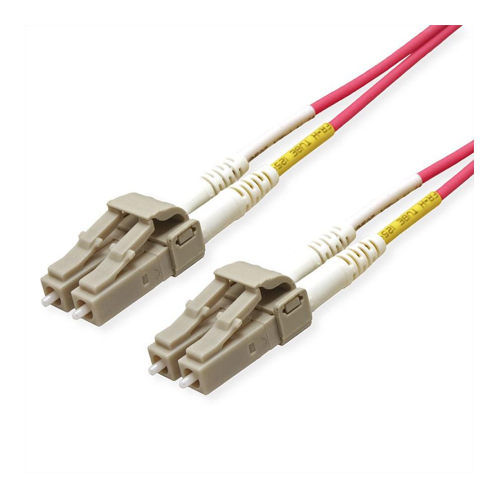Fiberoptisk kabel ROLINE OM4 LC/LC - violet, 7 m