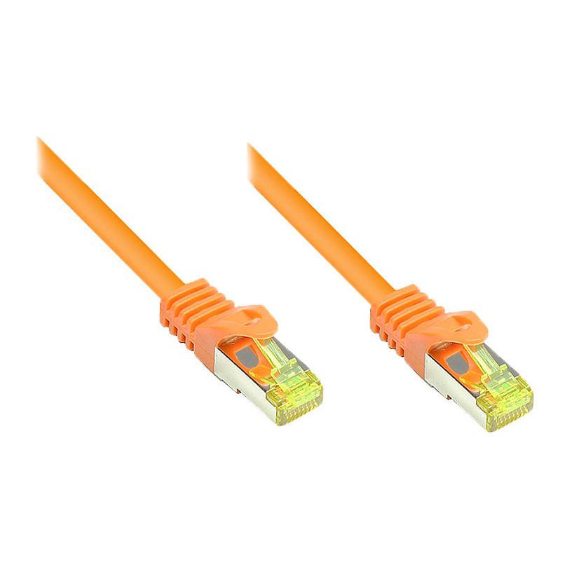 Netværkskabel RJ45 Cat 7 S/FTP - orange, 7,5 m