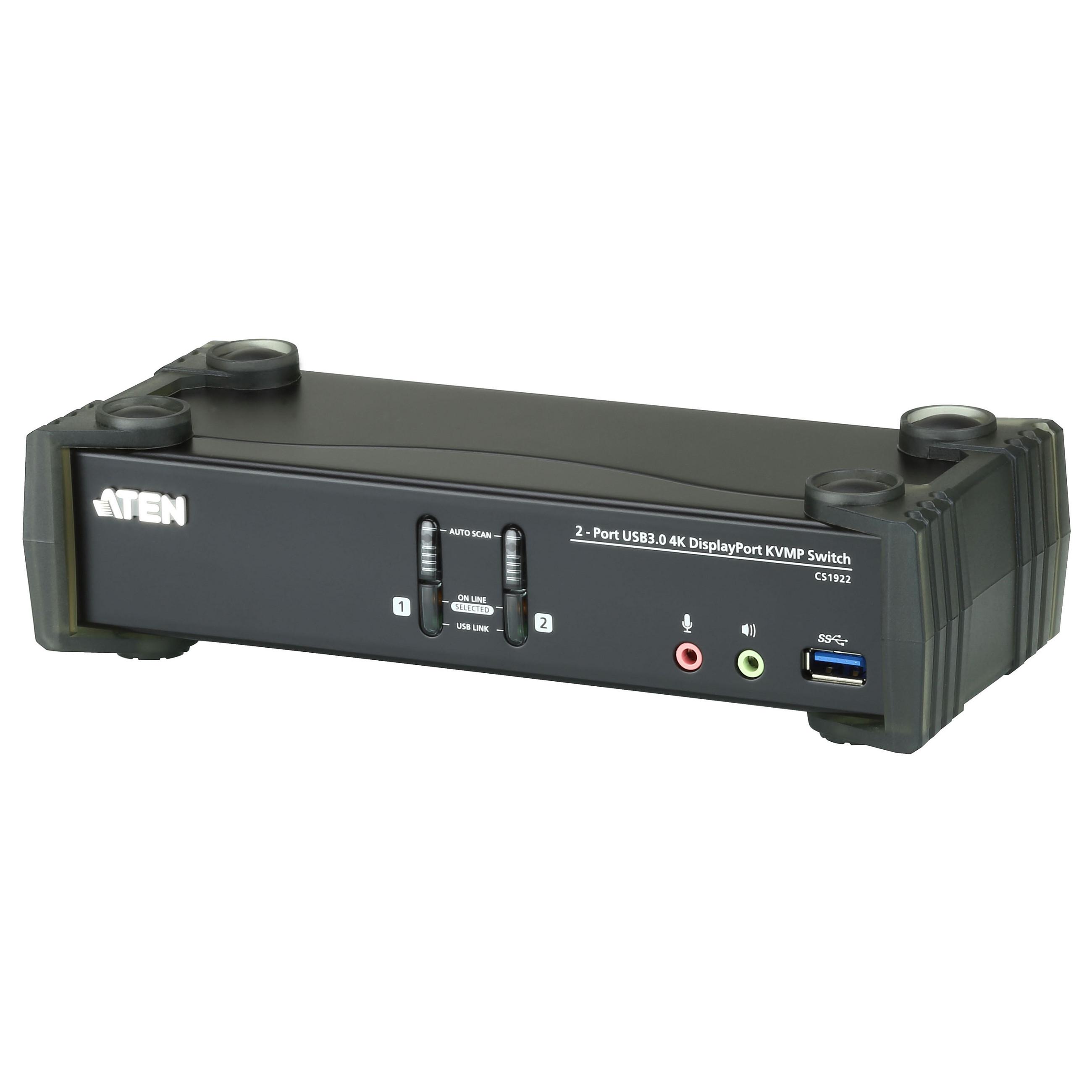 ATEN CS1922 KVMP Switch - KVM / audio / USB switch - 2 x KVM / audio / USB - 1 lokalbruger - desktop