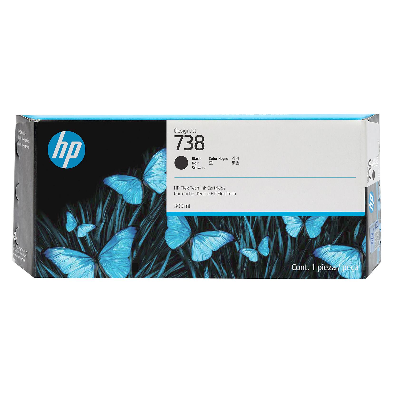 HP 738 - 300 ml - sort - original - DesignJet - blækpatron - for DesignJet T950, XT950