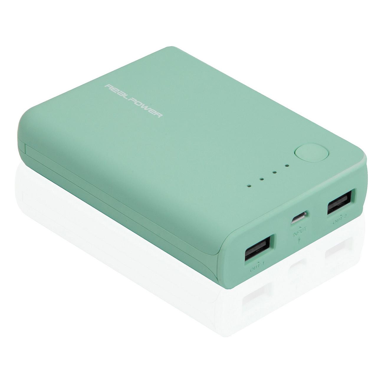Powerbank RealPower PB-10k 10.000 mAh - Opal Blue