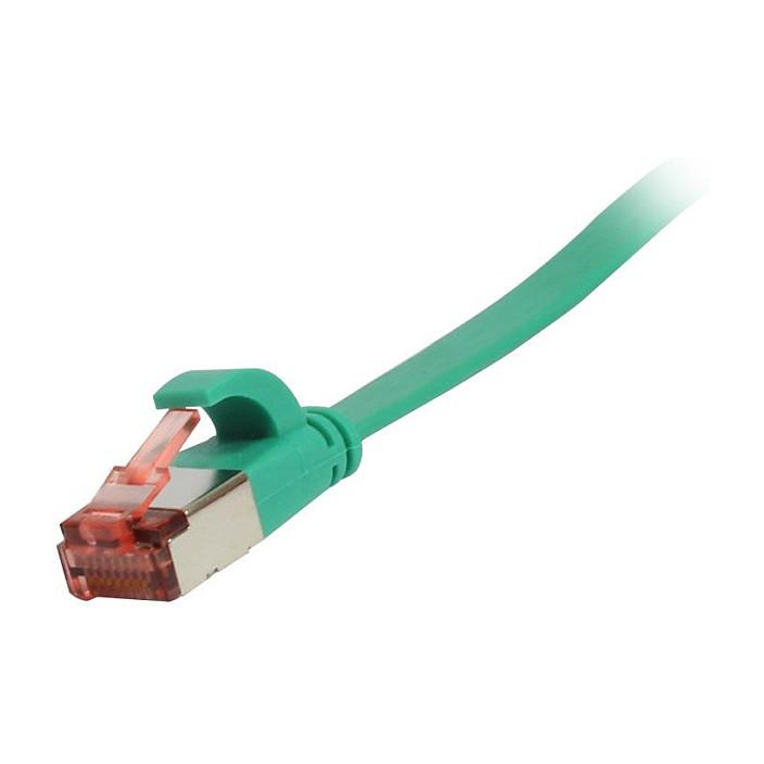 Patchkabel RJ45 CAT6 250Mhz 10m grün FTPUFTP TPESuperflex Flach Synergy 21