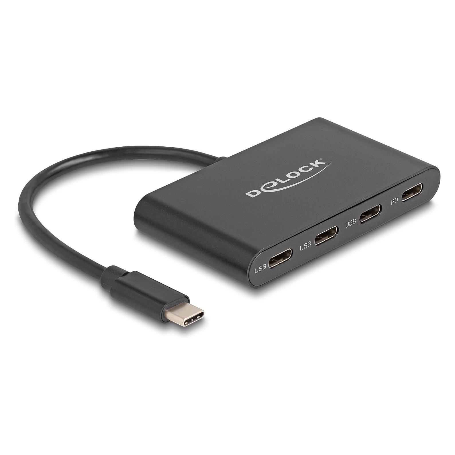 USB-C-hub DeLOCK 64174 - 3 x USB-C og USB-C PD 100 W