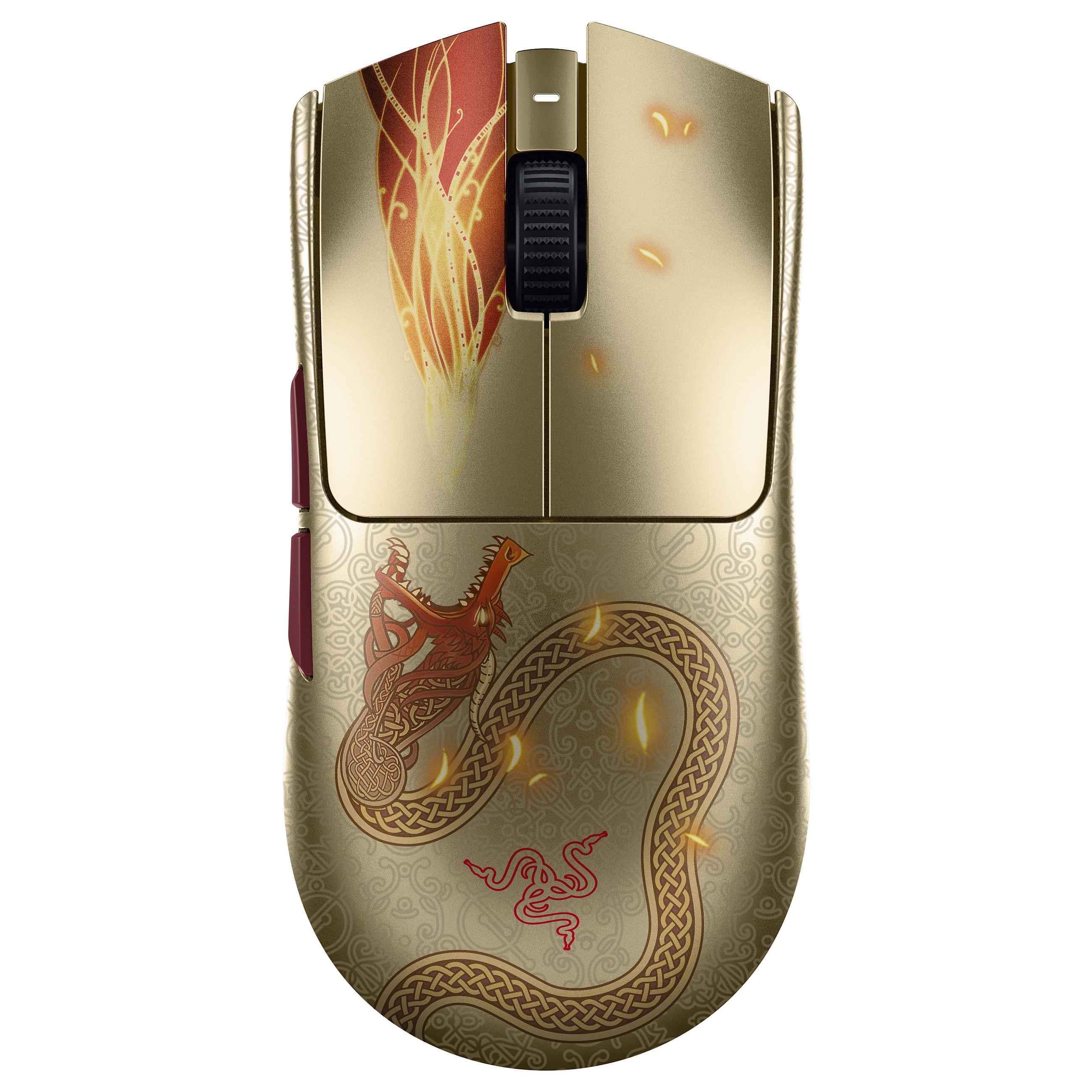 Razer Viper V3 Pro trådløs gamingmus til højrehånd - 35.000 DPI, USB-C, guld/gul