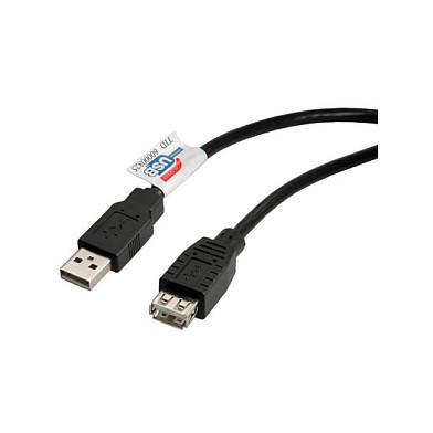 USB-kabel ROLINE USB 2.0 A-A han/hun - sort