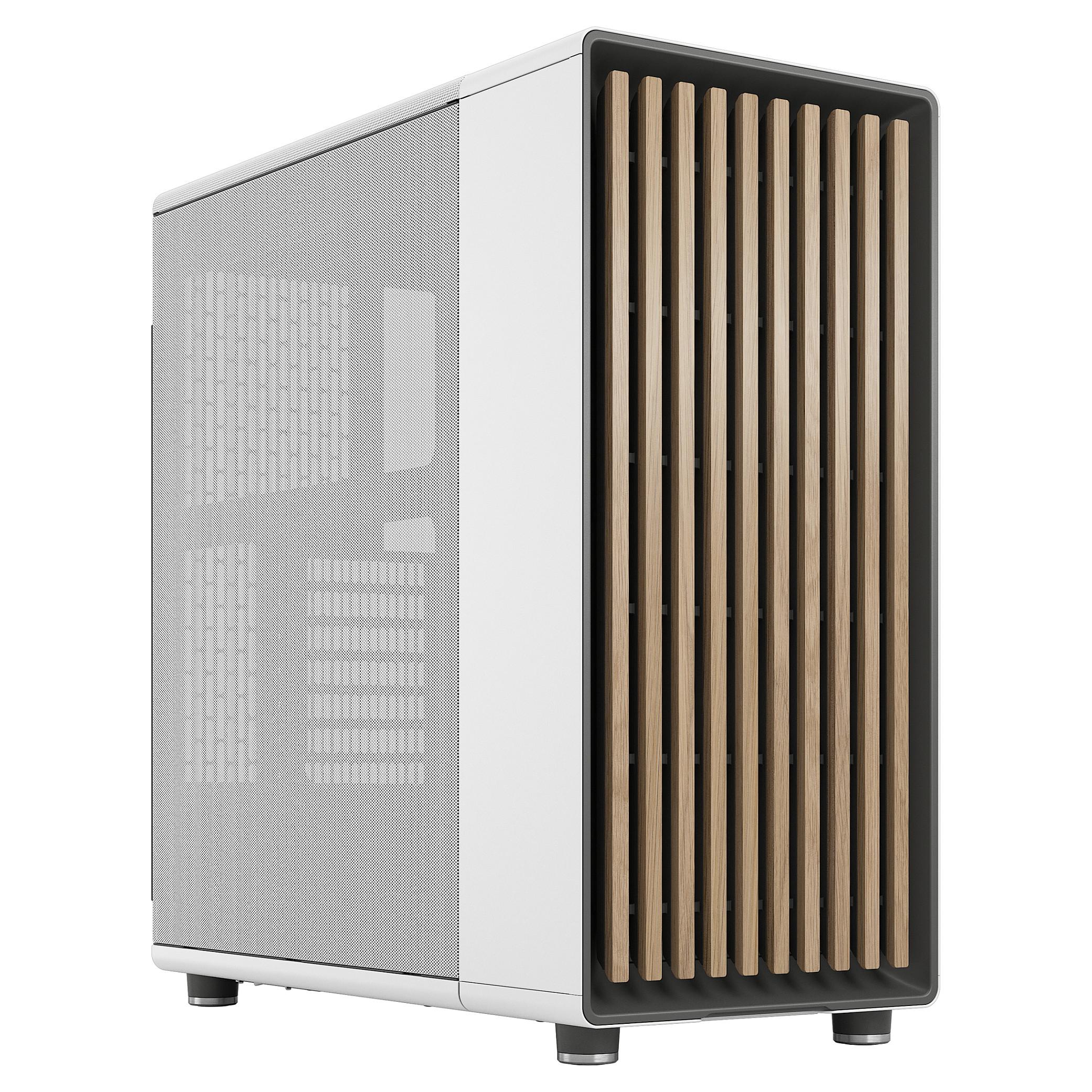 Fractal Design North - Mid tower - ATX - ingen strømforsyning (ATX) - kalkhvid - USB/Lyd