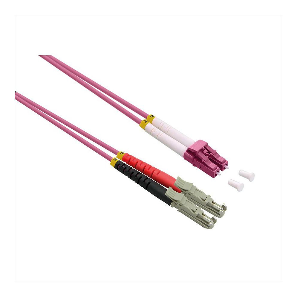 Fiberoptisk duplexkabel ROLINE OM4 E-2000 (LSH)/LC 2 m - violet