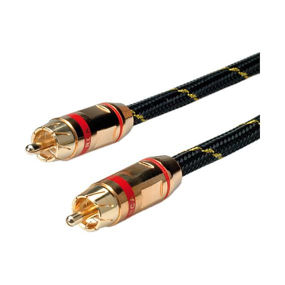 Cinch-kabel ROLINE GOLD RCA han-han 2,5 m - rød markering