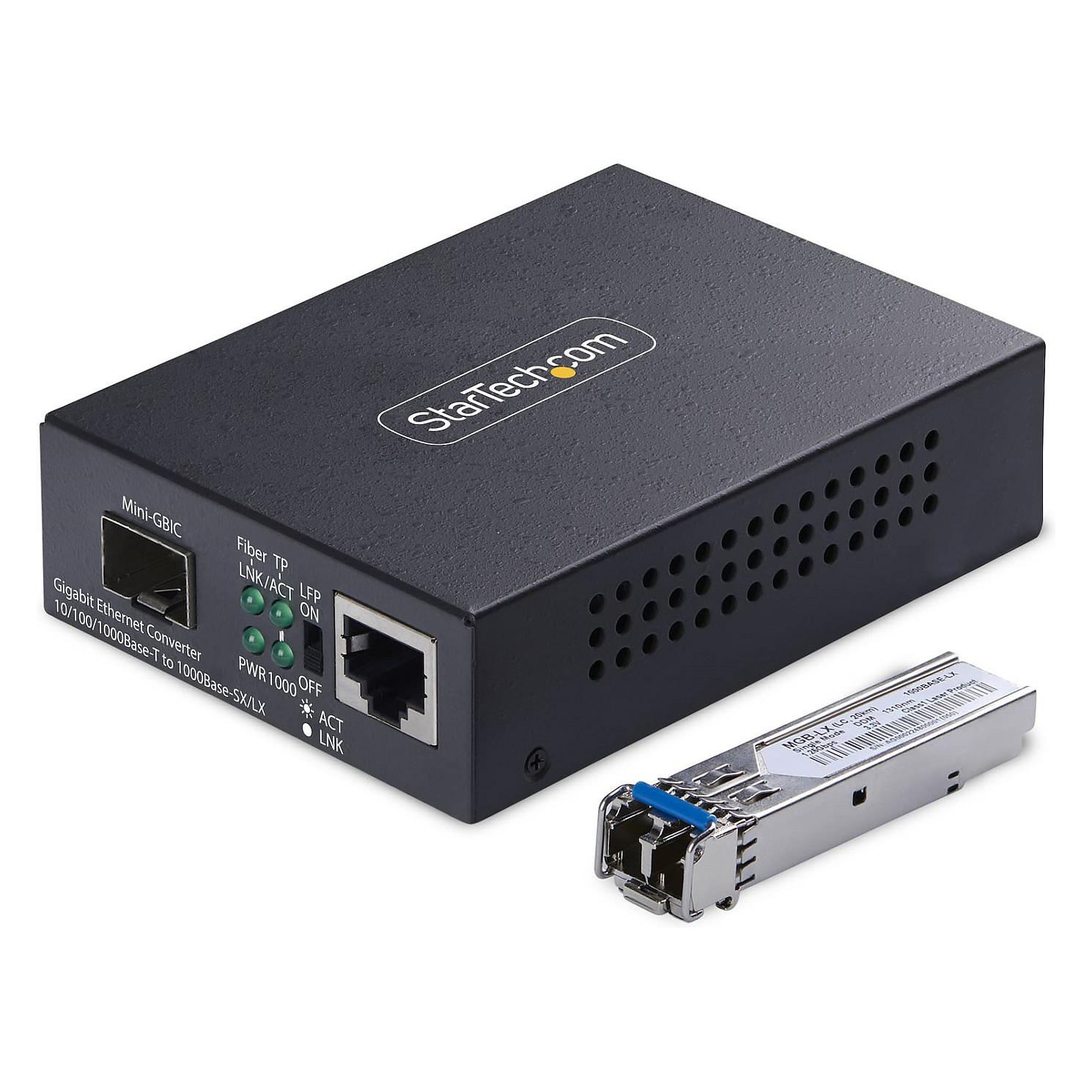 StarTech.com - fibre media converter - 10Mb LAN 100Mb LAN 1GbE - TAA Compliant