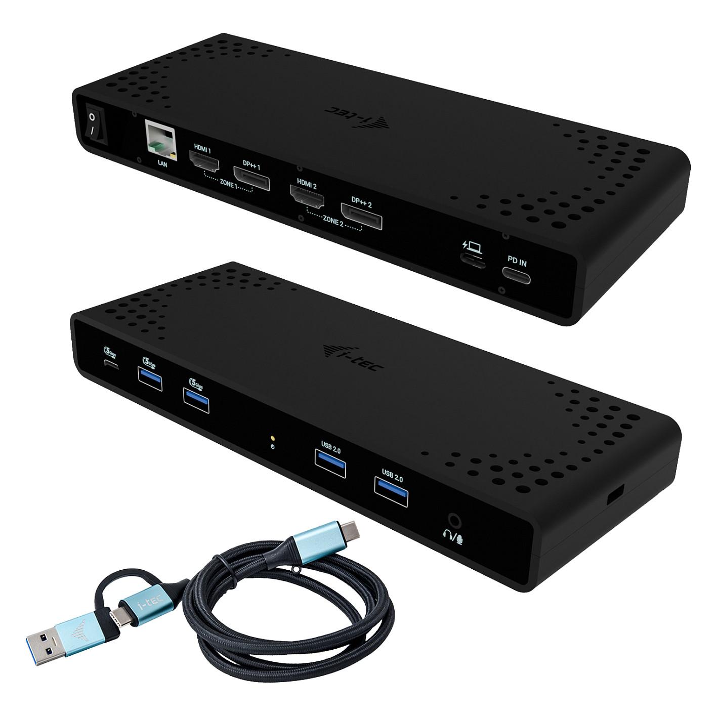 I-Tec - docking station - USB-C / USB4 / Thunderbolt 3 / Thunderbolt 4 - 2 x HDMI 2 x DP++ - 1GbE