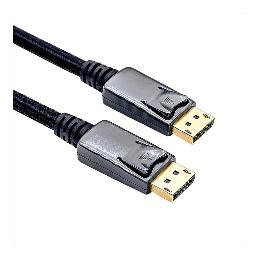 DisplayPort-kabel ROLINE v1.2 DP-DP sort-metallic 1 m