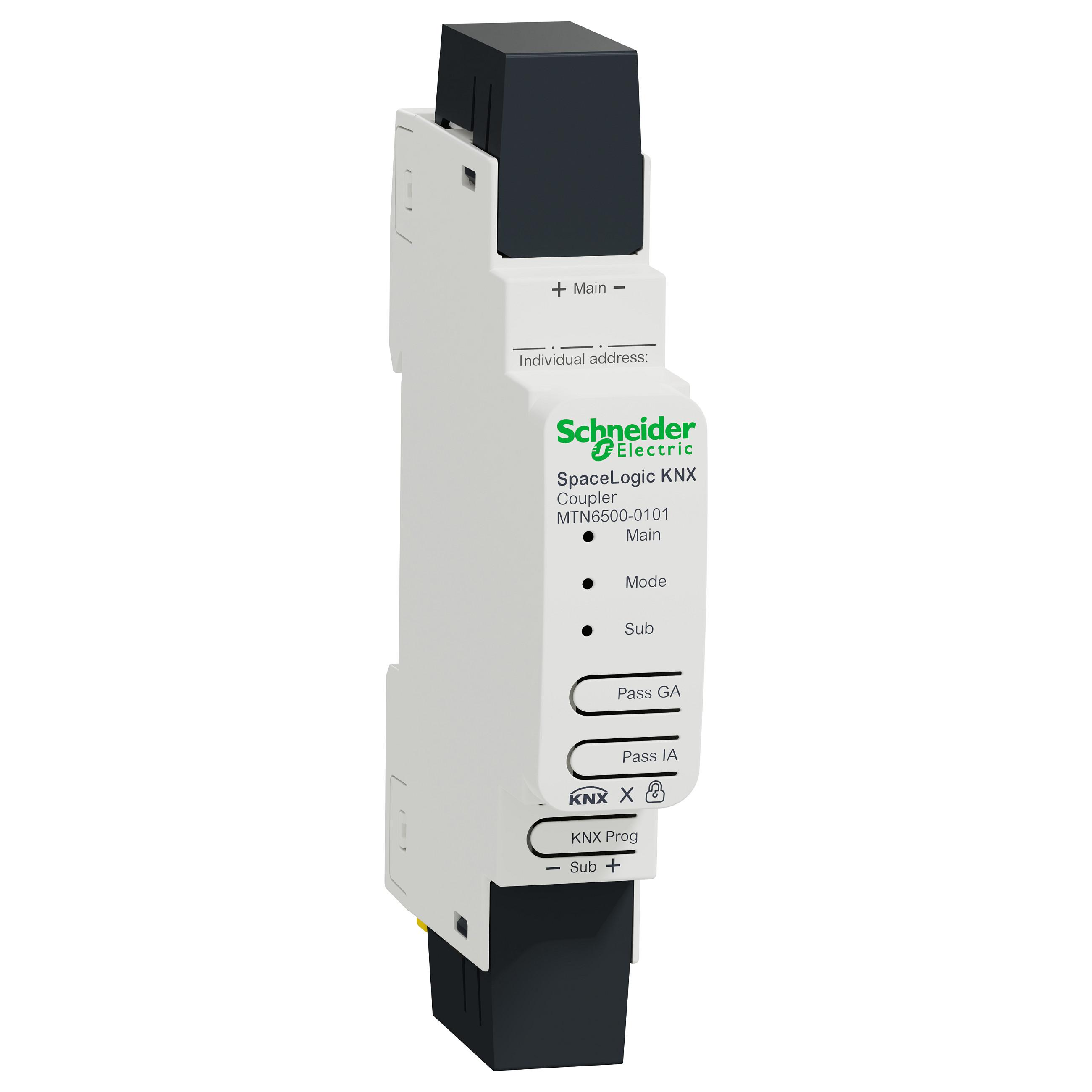 SCHNEIDER ELECTRIC SpaceLogic KNX Coupler, 1 modul (18mm) til DIN-montering