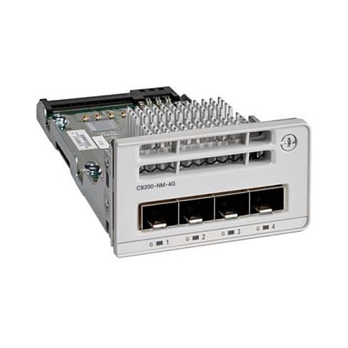 Cisco Catalyst 9200 Series Network Module - Ekspansionsmodul - Gigabit Ethernet x 4 - for P/N: C9200-24PB-1A, C9200-48PL-1A, C9200-48PL-A++, C9200L-24P-4G-E-WS, C9200L-48T-4G-E-WS
