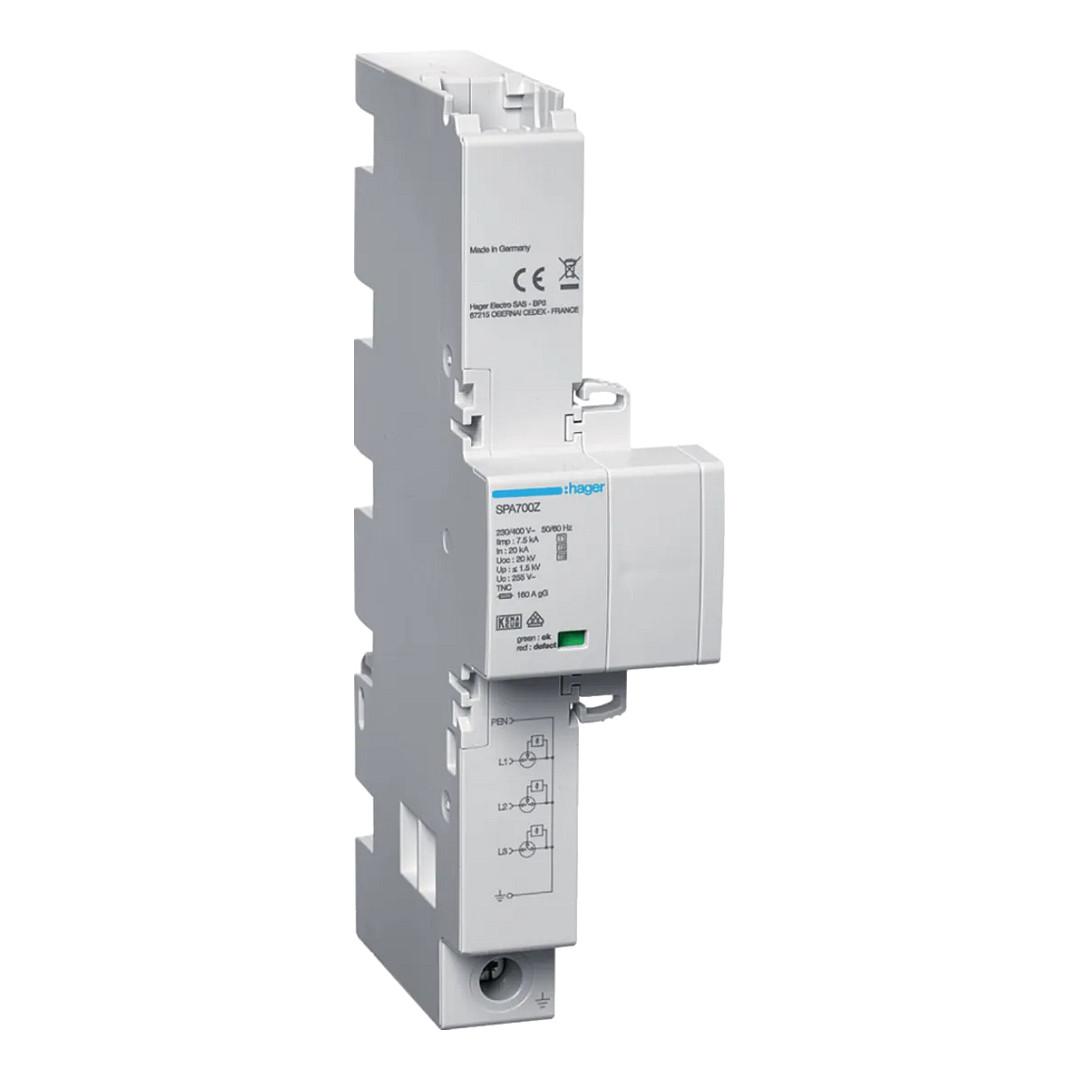 Overspændingsafleder Hager SPA700Z T1+T2+T3 3P TNC