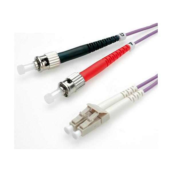 Fiberoptisk kabel VALUE OM4 LC/ST 50/125 µm - violet 1 m
